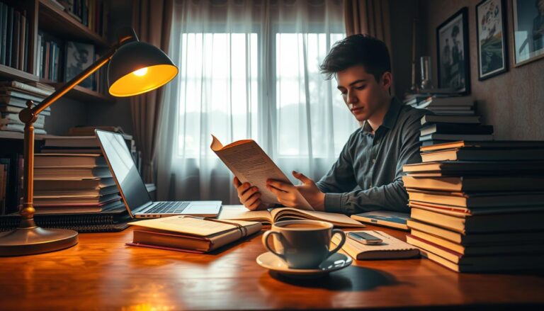 focused studying